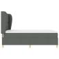 Preview: Boxspringbett mit Kopfteil Dunkelgrau 200 x 160 cm Stoff