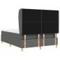 Preview: Boxspringbett mit Kopfteil Dunkelgrau 200 x 160 cm Stoff