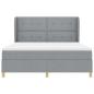 Preview: Boxspringbett mit Matratze Hellgrau 180x200 cm Stoff