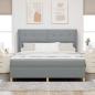 Preview: Boxspringbett mit Matratze Hellgrau 180x200 cm Stoff