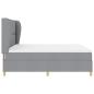 Preview: Boxspringbett mit Matratze Hellgrau 180x200 cm Stoff