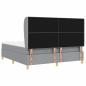 Preview: Boxspringbett mit Matratze Hellgrau 180x200 cm Stoff