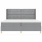 Preview: Boxspringbett mit Matratze Hellgrau 200x200 cm Stoff