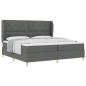 Preview: Boxspringbett mit Matratze Dunkelgrau 200x200 cm Stoff
