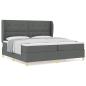 Preview: Boxspringbett mit Matratze Dunkelgrau 200x200 cm Stoff