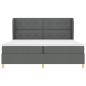 Preview: Boxspringbett mit Matratze Dunkelgrau 200x200 cm Stoff
