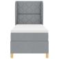 Preview: Boxspringbett mit Matratze Hellgrau 80x200 cm Stoff