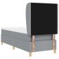 Preview: Boxspringbett mit Matratze Hellgrau 80x200 cm Stoff