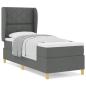 Preview: Boxspringbett mit Matratze Dunkelgrau 80x200 cm Stoff