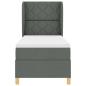 Preview: Boxspringbett mit Matratze Dunkelgrau 80x200 cm Stoff