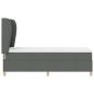 Preview: Boxspringbett mit Matratze Dunkelgrau 80x200 cm Stoff