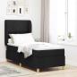 Preview: ARDEBO.de - Boxspringbett mit Matratze Schwarz 80x200 cm Stoff