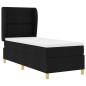 Preview: Boxspringbett mit Matratze Schwarz 80x200 cm Stoff