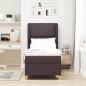 Preview: Boxspringbett mit Matratze Dunkelbraun 80x200 cm Stoff