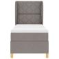 Preview: ARDEBO.de - Boxspringbett mit Matratze Taupe 80x200 cm Stoff