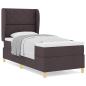 Preview: Boxspringbett mit Matratze Dunkelbraun 90x200 cm Stoff