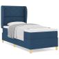 Preview: Boxspringbett mit Matratze Blau 90x200 cm Stoff