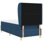 Preview: Boxspringbett mit Matratze Blau 90x200 cm Stoff