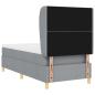 Preview: Boxspringbett mit Matratze Hellgrau 100x200 cm Stoff