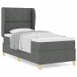 Preview: Boxspringbett mit Matratze Dunkelgrau 100x200 cm Stoff