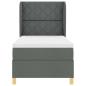Preview: Boxspringbett mit Matratze Dunkelgrau 100x200 cm Stoff