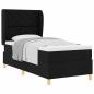 Preview: Boxspringbett mit Matratze Schwarz 100x200 cm Stoff