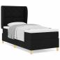 Preview: Boxspringbett mit Matratze Schwarz 100x200 cm Stoff