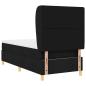 Preview: Boxspringbett mit Matratze Schwarz 100x200 cm Stoff