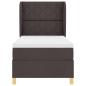 Preview: Boxspringbett mit Matratze Dunkelbraun 100x200 cm Stoff