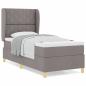 Preview: Boxspringbett mit Matratze Taupe 100x200 cm Stoff