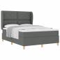 Preview: Boxspringbett mit Matratze Dunkelgrau 140x200 cm Stoff