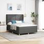 Preview: ARDEBO.de - Boxspringbett mit Matratze Dunkelgrau 160x200 cm Stoff