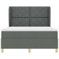 Preview: Boxspringbett mit Matratze Dunkelgrau 160x200 cm Stoff