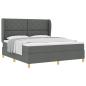 Preview: Boxspringbett mit Matratze Dunkelgrau 180x200 cm Stoff
