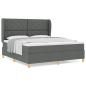 Preview: Boxspringbett mit Matratze Dunkelgrau 180x200 cm Stoff