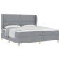 Preview: Boxspringbett mit Matratze Hellgrau 200x200 cm Stoff