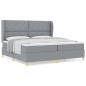Preview: Boxspringbett mit Matratze Hellgrau 200x200 cm Stoff