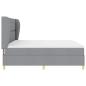 Preview: Boxspringbett mit Matratze Hellgrau 200x200 cm Stoff
