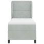 Preview: Boxspringbett mit Matratze Hellgrau 80x200 cm Samt