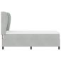 Preview: Boxspringbett mit Matratze Hellgrau 80x200 cm Samt