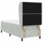 Preview: Boxspringbett mit Matratze Hellgrau 80x200 cm Samt