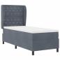 Preview: Boxspringbett mit Matratze Dunkelgrau 80x200 cm Samt