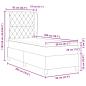 Preview: Boxspringbett mit Matratze Dunkelgrau 80x200 cm Samt