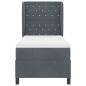 Preview: Boxspringbett mit Matratze Dunkelgrau 80x200 cm Samt