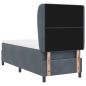 Preview: Boxspringbett mit Matratze Dunkelgrau 80x200 cm Samt