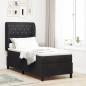 Preview: ARDEBO.de - Boxspringbett mit Matratze Schwarz 80x200 cm Samt