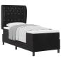 Preview: Boxspringbett mit Matratze Schwarz 80x200 cm Samt