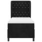 Preview: Boxspringbett mit Matratze Schwarz 80x200 cm Samt