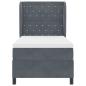 Preview: Boxspringbett mit Matratze Dunkelgrau 90x190 cm Samt