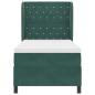 Preview: Boxspringbett mit Matratze Dunkelgrün 90x190 cm Samt